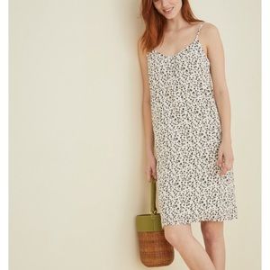 Floral print silk slip dress like new